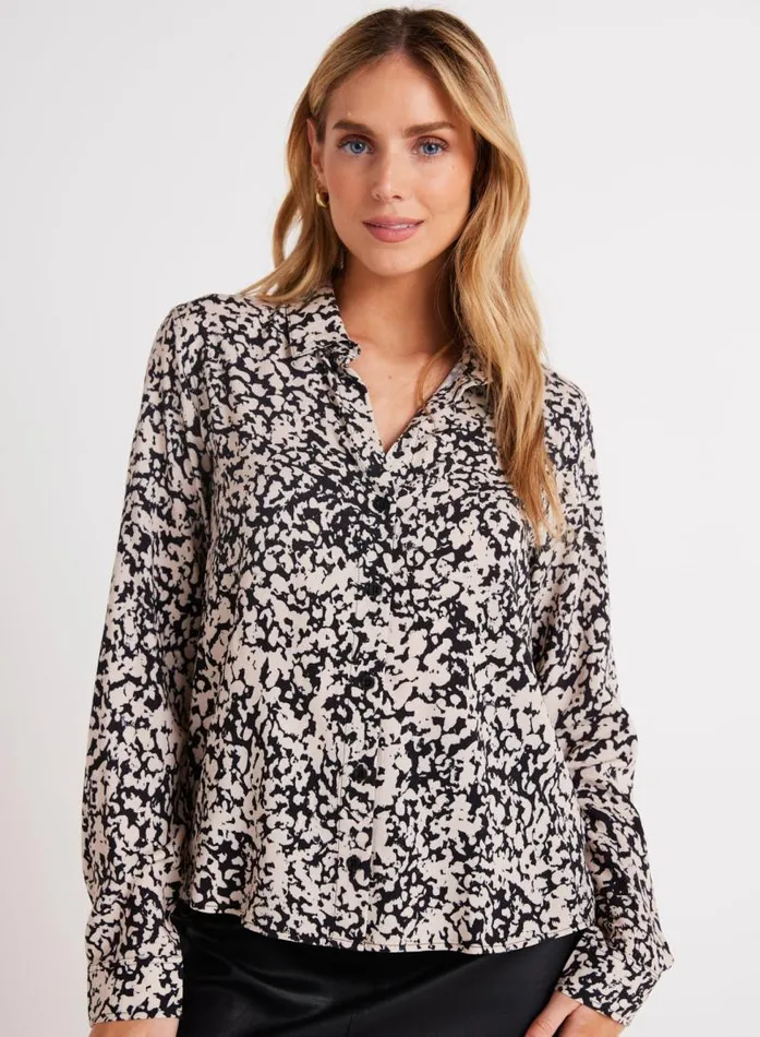 Clean Shirt 8211 Abstract Bloom Print Women Bella Dahl Button Down
