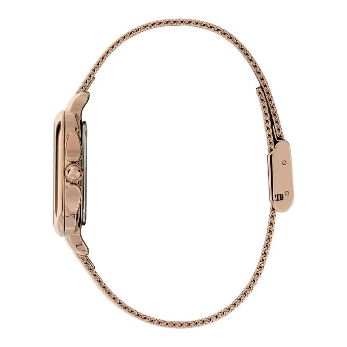 Color Dial Watches Women Olivia Burton 28mm Grosvenor Mushroom and Carnation Gold Mesh Watch