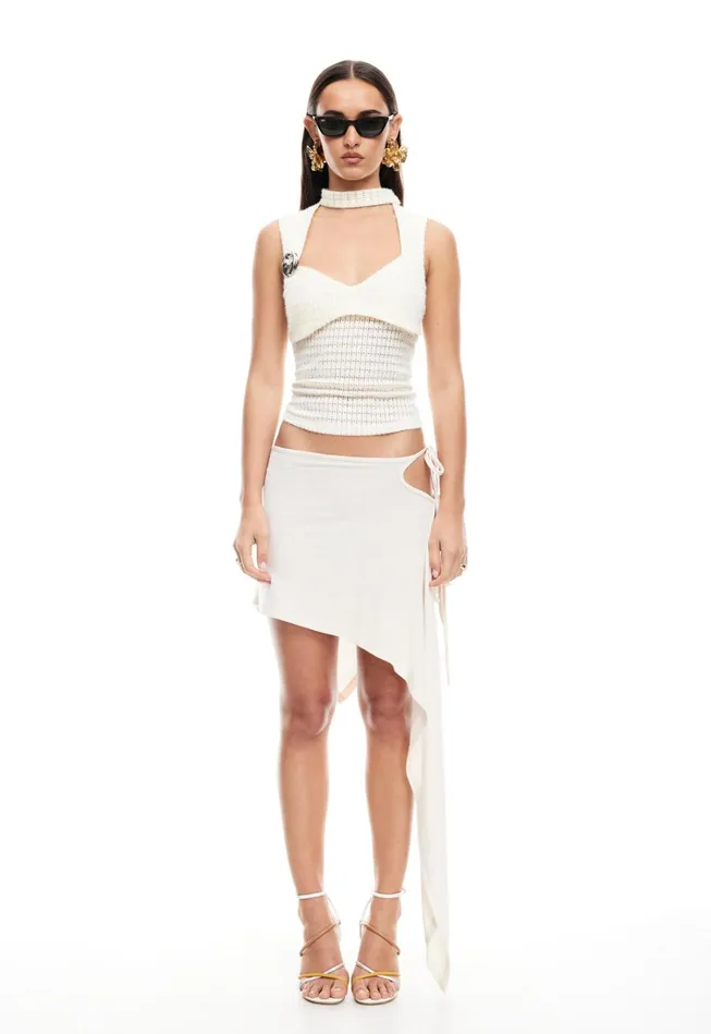 Cover Ups Women Lioness Fashion MOSS MIDI SKIRT Porcelain Cover Ups Women Lioness Fashion MOSS MIDI SKIRT Porcelain