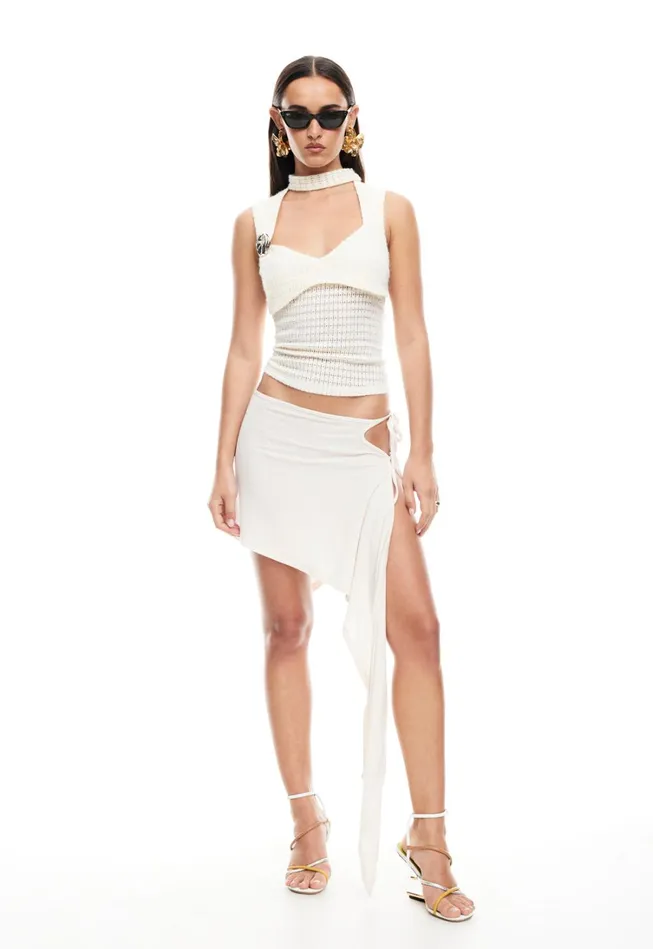 Cover Ups Women Lioness Fashion MOSS MIDI SKIRT Porcelain Cover Ups Women Lioness Fashion MOSS MIDI SKIRT Porcelain