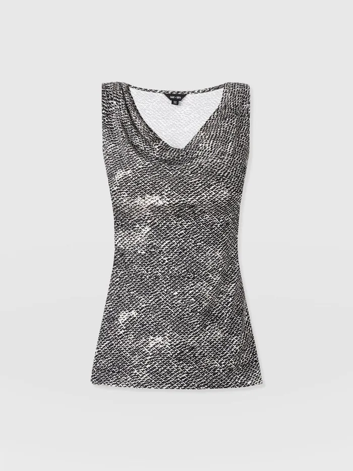 Cowl Neck Cami 8211 Monochrome Gothica Monochrome Gothica Women Saint And Sofia TShirts and Tanks