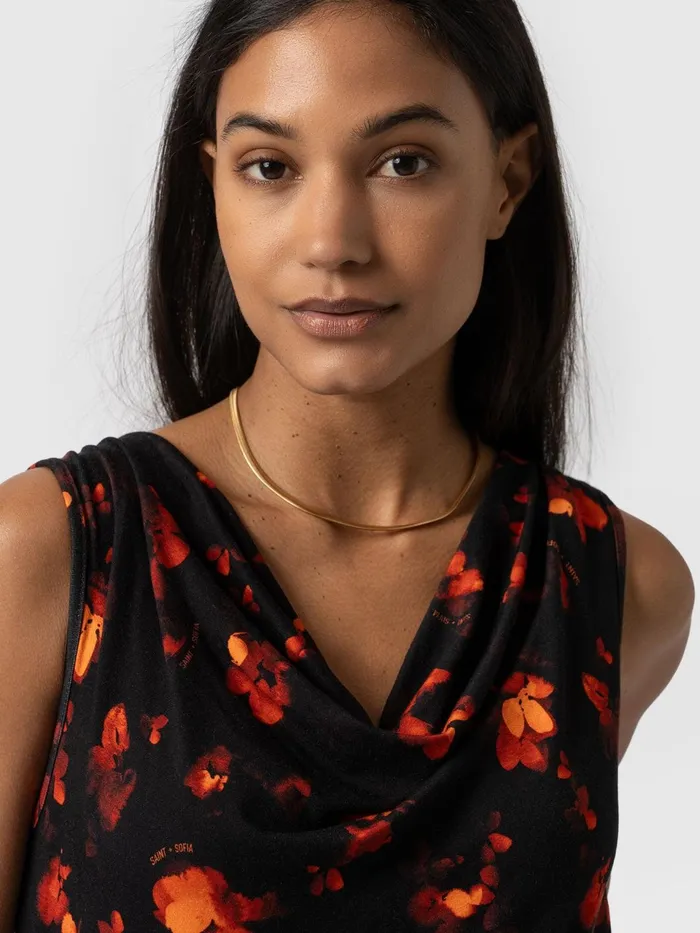 Cowl Neck Cami 8211 Red Aurora Red Aurora Women Saint And Sofia TShirts and Tanks