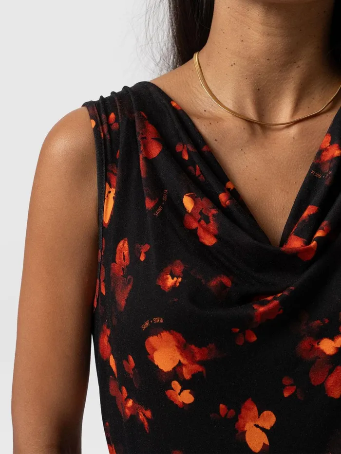 Cowl Neck Cami 8211 Red Aurora Red Aurora Women Saint And Sofia TShirts and Tanks