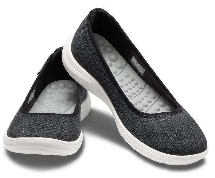Crocs Flats Crocs Reviva Flat Black White 8211 Women