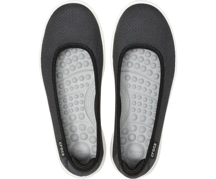 Crocs Flats Crocs Reviva Flat Black White 8211 Women