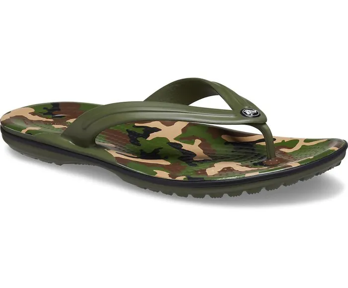 Crocs FlipFlops Crocband Printed Flip Army Green Black 8211 Women
