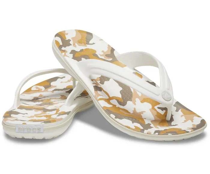 Crocs FlipFlops Crocband Printed Flip White Multi 8211 Women