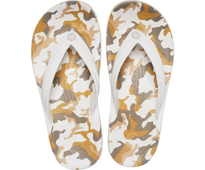 Crocs FlipFlops Crocband Printed Flip White Multi 8211 Women