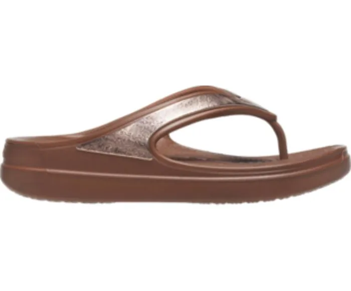 Crocs FlipFlops Crocs Sloane Shine Wedge Flip Bronze 8211 Women