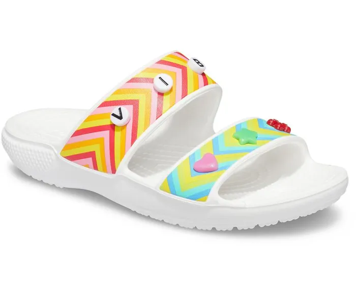 Crocs Sandals Classic Crocs Festival Vibes Sandal White Multi 8211 WomenMen