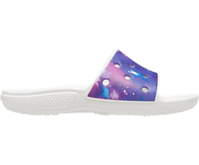 Crocs Sandals Classic Crocs Out Of This World Slide White Purple 8211 WomenMen