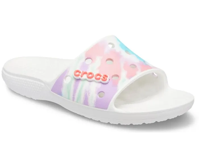 Crocs Sandals Classic Crocs TieDye Graphic Slide Fresco Multi 8211 WomenMen
