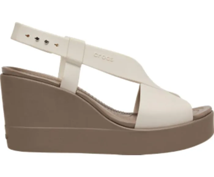 Crocs Sandals Crocs Brooklyn High Wedge Stucco Mushroom 8211 Women