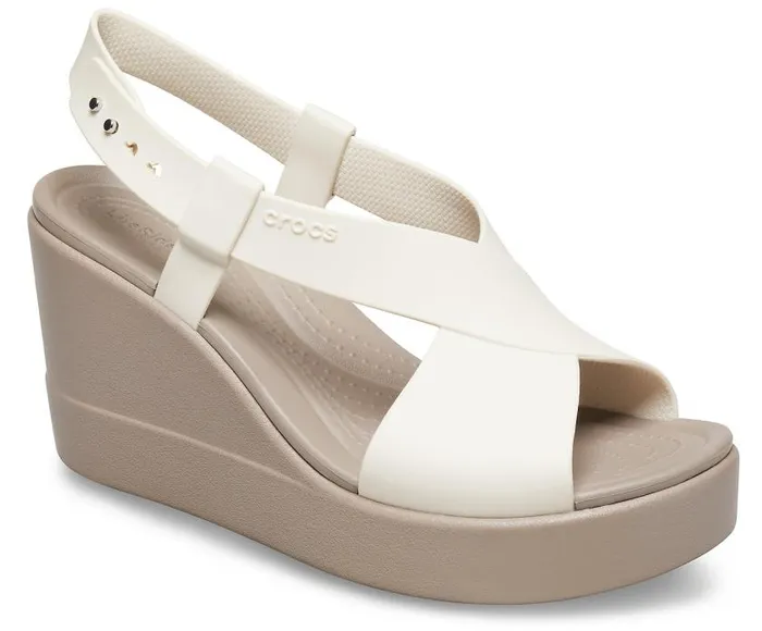 Crocs Sandals Crocs Brooklyn High Wedge Stucco Mushroom 8211 Women