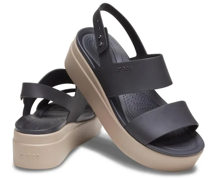 Crocs Sandals Crocs Brooklyn Low Wedge Black Mushroom 8211 Women