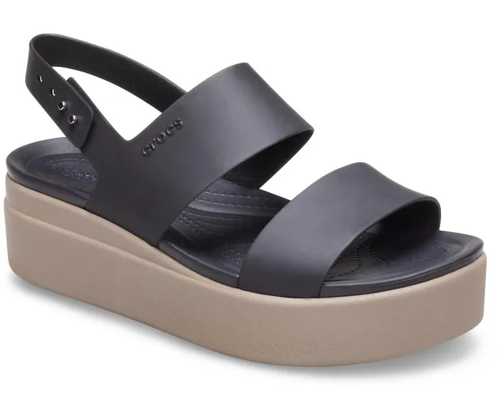 Crocs Sandals Crocs Brooklyn Low Wedge Black Mushroom 8211 Women