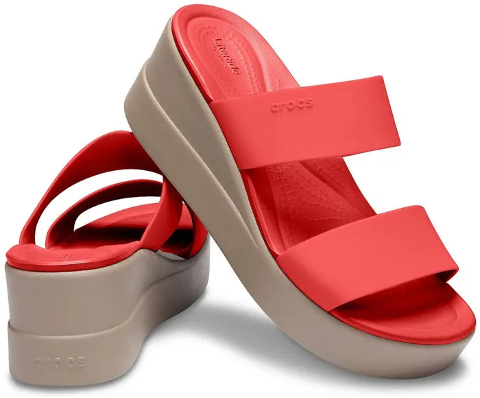 Crocs Sandals Crocs Brooklyn Mid Wedge Flame Mushroom 8211 Women