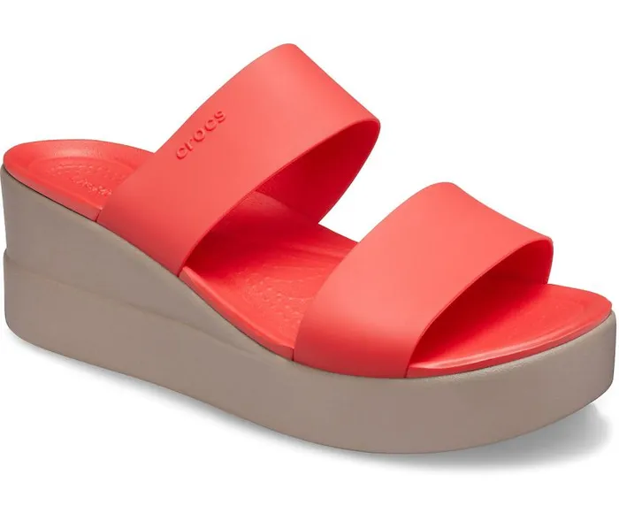 Crocs Sandals Crocs Brooklyn Mid Wedge Flame Mushroom 8211 Women