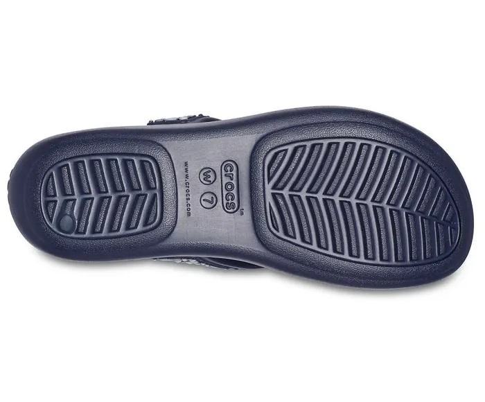 Crocs Sandals Crocs Monterey Beaded Wedge Flip Navy 8211 Women