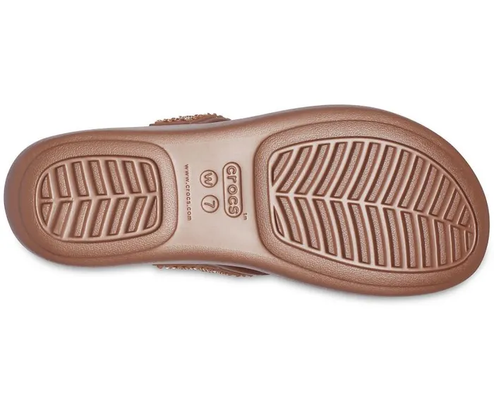 Crocs Sandals Crocs Monterey Shimmer Wedge Flip Bronze 8211 Women