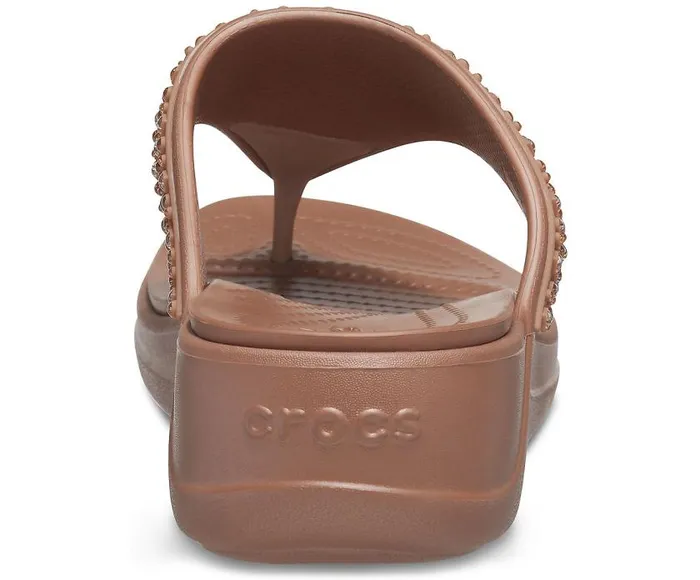 Crocs Sandals Crocs Monterey Shimmer Wedge Flip Bronze 8211 Women