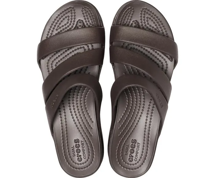 Crocs Sandals Crocs Monterey Strappy Wedge Espresso 8211 Women