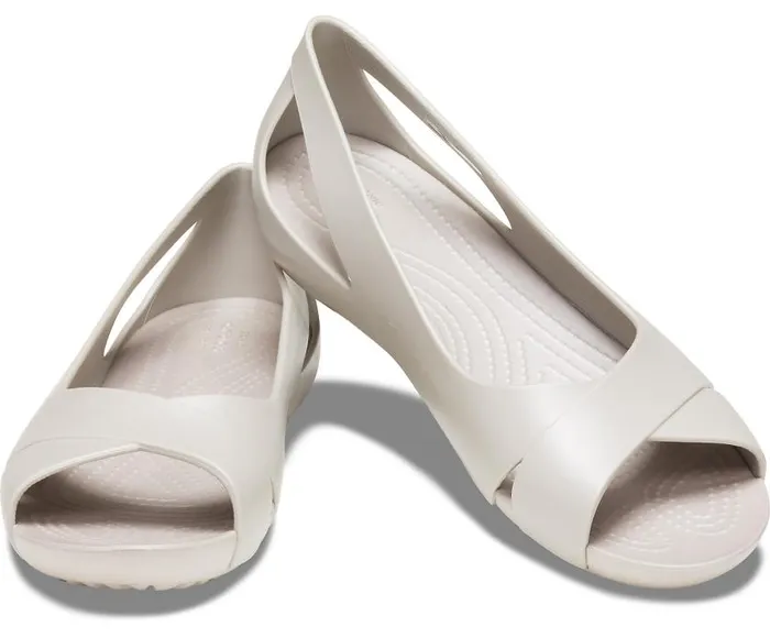 Crocs Sandals Crocs Serena Flat Platinum 8211 Women