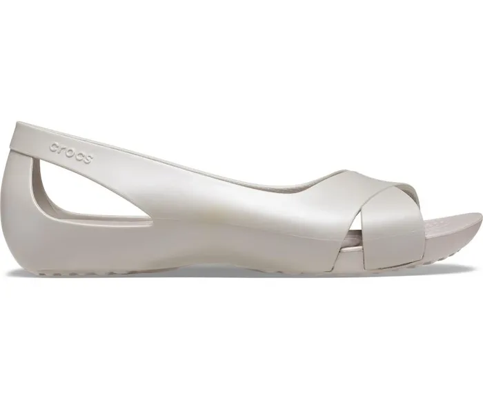 Crocs Sandals Crocs Serena Flat Platinum 8211 Women