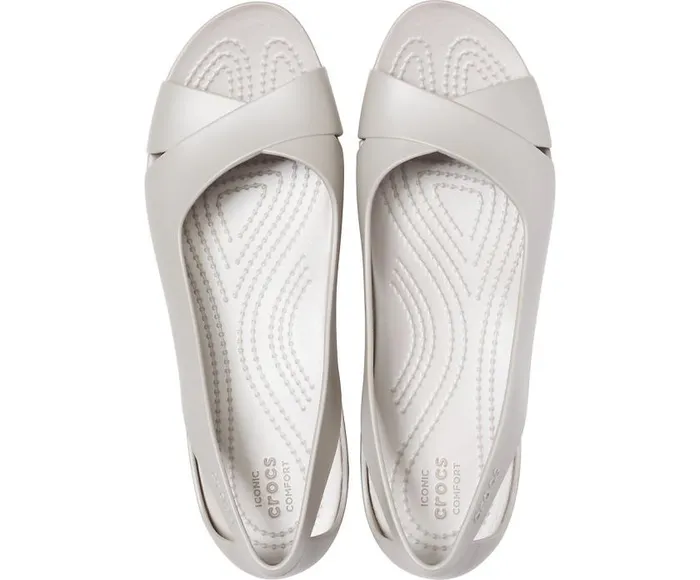 Crocs Sandals Crocs Serena Flat Platinum 8211 Women