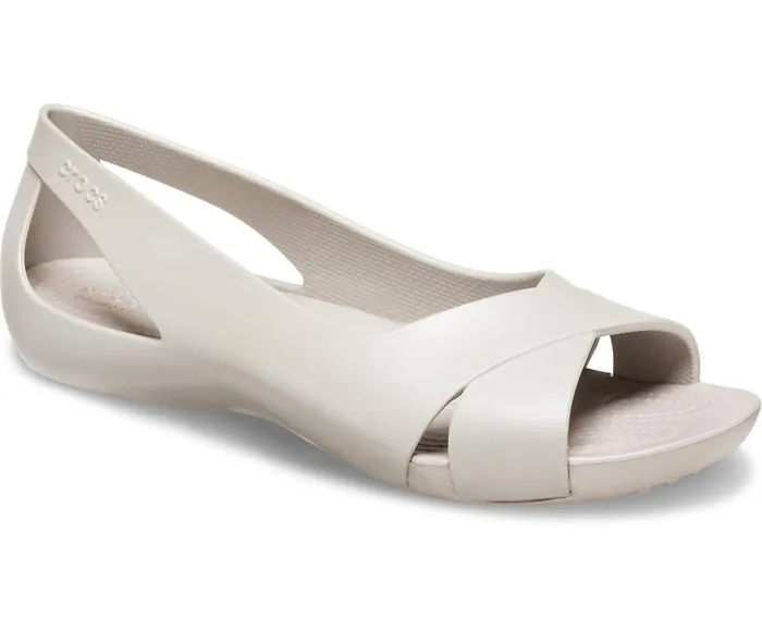 Crocs Sandals Crocs Serena Flat Platinum 8211 Women