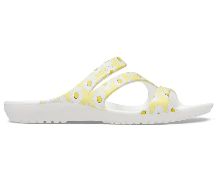 Crocs Sandals Kadee II Graphic Sandal White Yellow Daisy 8211 Women