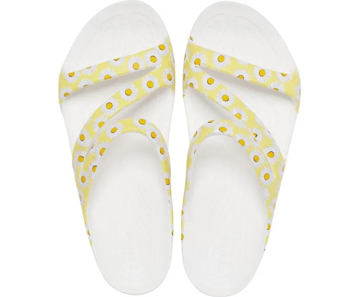Crocs Sandals Kadee II Graphic Sandal White Yellow Daisy 8211 Women