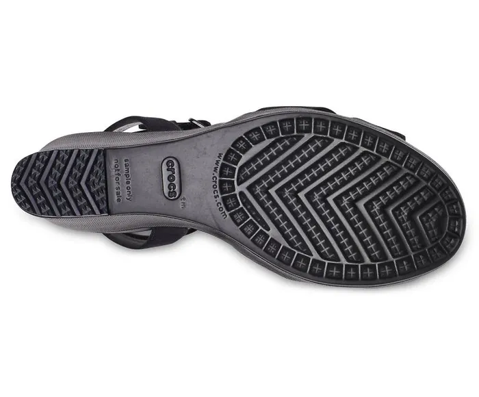 Crocs Wedges Leigh II CrossStrap Ankle Wedge Black Black 8211 Women