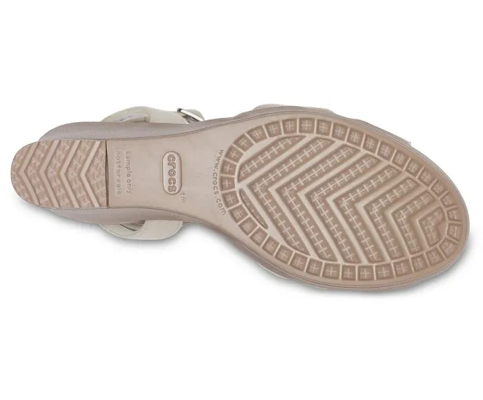 Crocs Wedges Leigh II CrossStrap Ankle Wedge Oat Mushroom 8211 Women