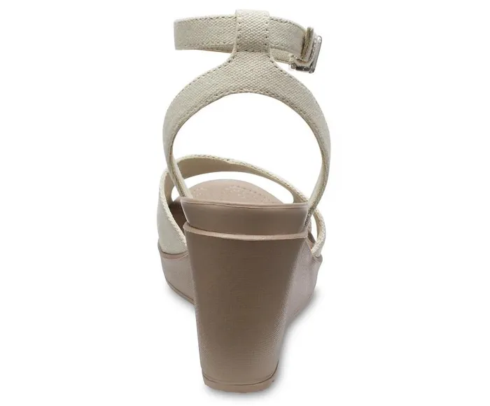 Crocs Wedges Leigh II CrossStrap Ankle Wedge Oat Mushroom 8211 Women