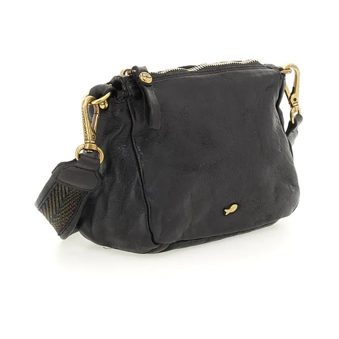 Crossbody Bags Women Campomaggi Centaurus Black Crossbody Bags Women Campomaggi Centaurus Black