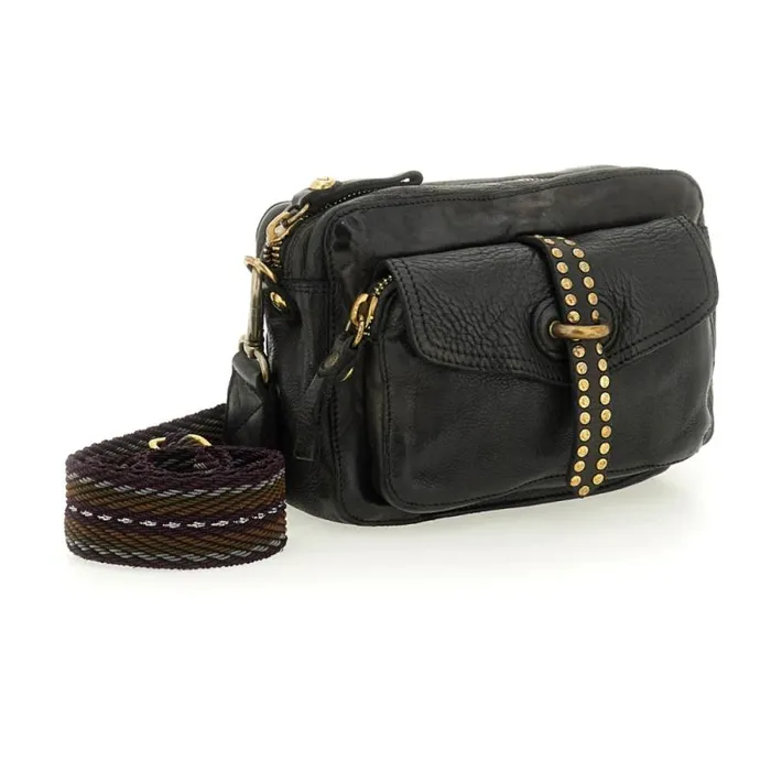 Crossbody Bags Women Campomaggi Kura Black Crossbody Bags Women Campomaggi Kura Black