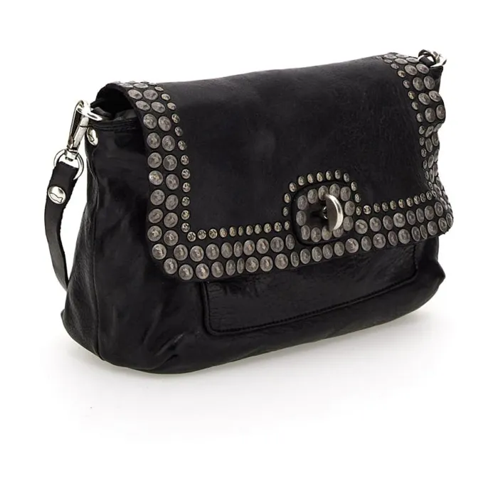 Crossbody Bags Women Campomaggi Orchidea Black Crossbody Bags Women Campomaggi Orchidea Black
