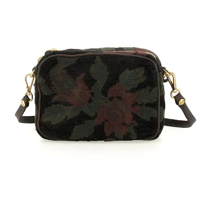 Crossbody Bags WomenMen Campomaggi Genziana Jacquard Fiore Black