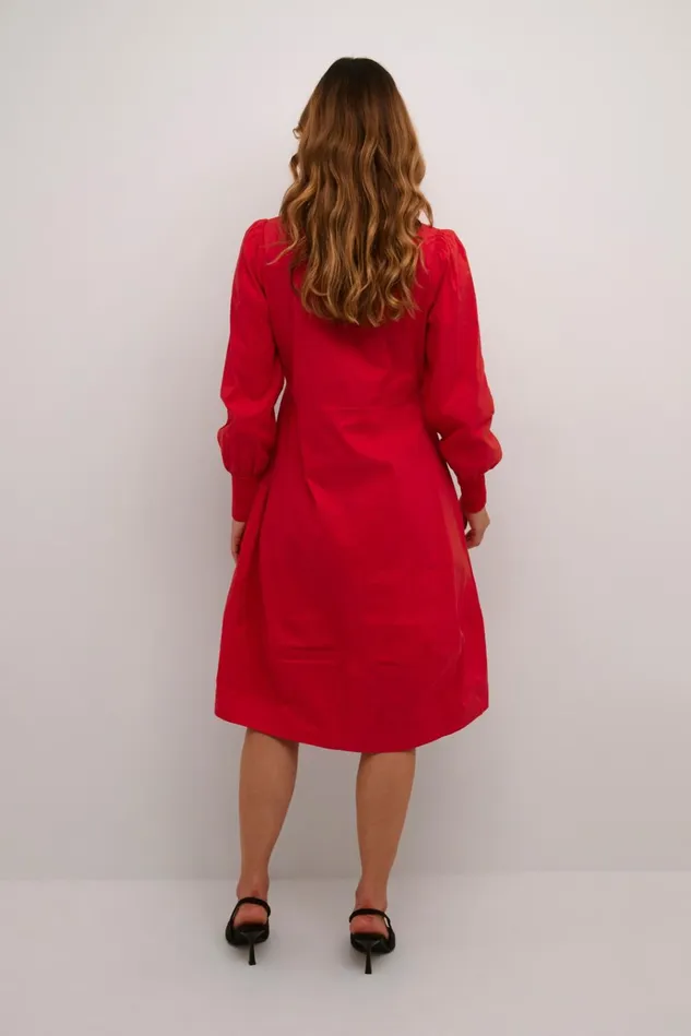 CULTURE Basics CUantoinett Dress Fiery Red 8211 Women