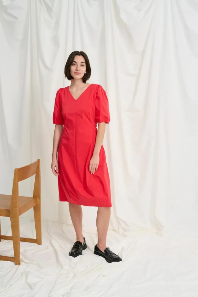 CULTURE Basics CUantoinett Dress Fiery Red 8211 Women