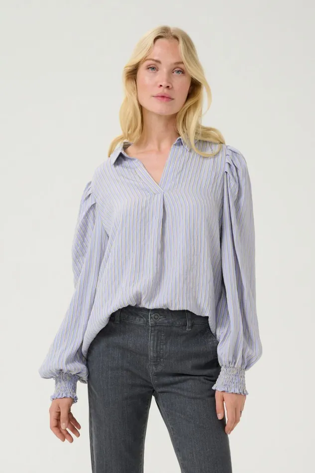 CULTURE Blouses CUany Blouse Bluegreen Stripe 8211 Women