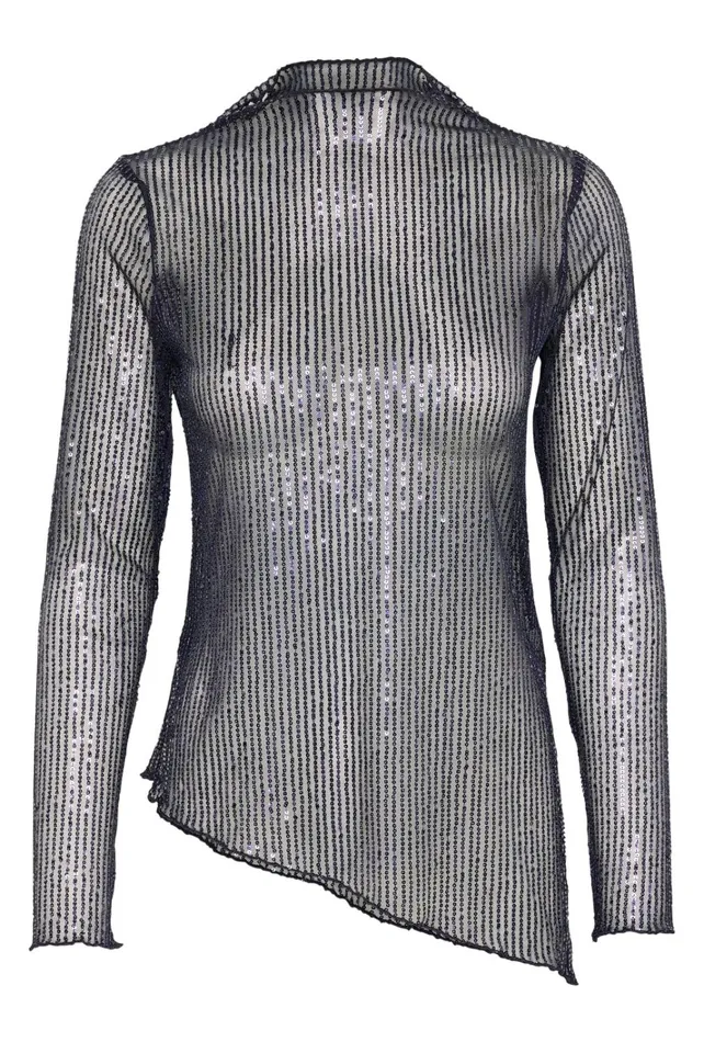 CULTURE Blouses CUgiya Sequin Blouse Blue Sequin 8211 Women