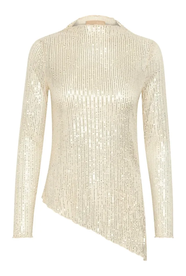 CULTURE Blouses CUgiya Sequin Blouse Champagne Sequins 8211 Women