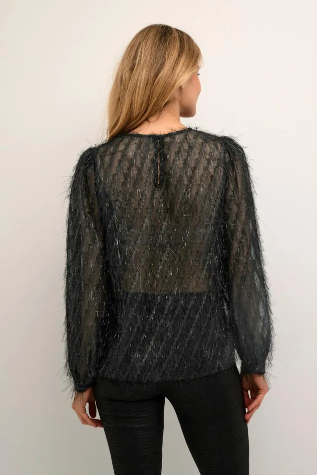 CULTURE Blouses CUpatty Glitter Blouse Black 8211 Women