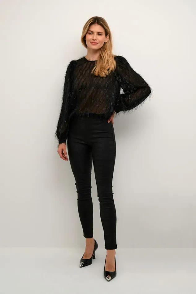 CULTURE Blouses CUpatty Glitter Blouse Black 8211 Women