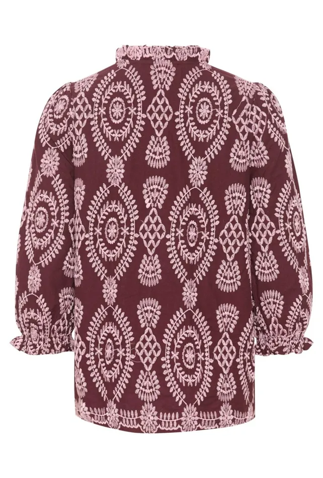 CULTURE Blouses CUtia Blouse With Embroidery Winetasting 8211 Women
