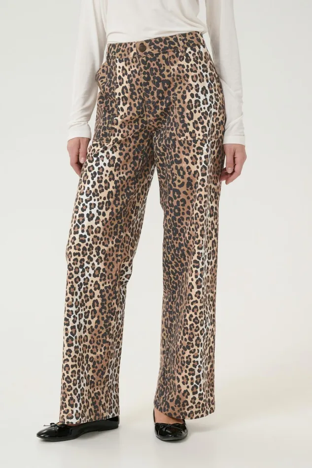 CULTURE Denim Styles CUfenna Leopard Trousers 8211 Women