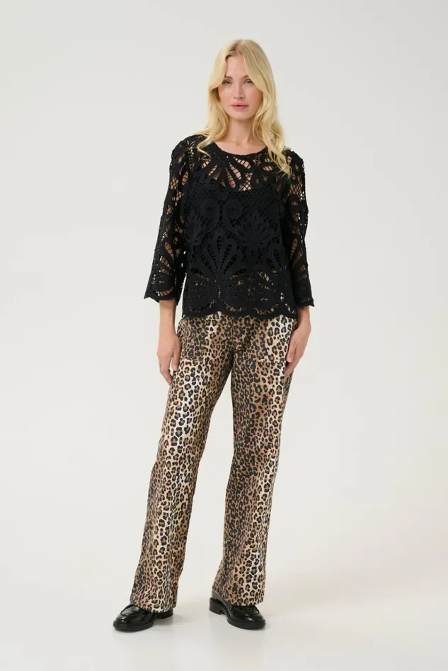 CULTURE Denim Styles CUfenna Leopard Trousers 8211 Women
