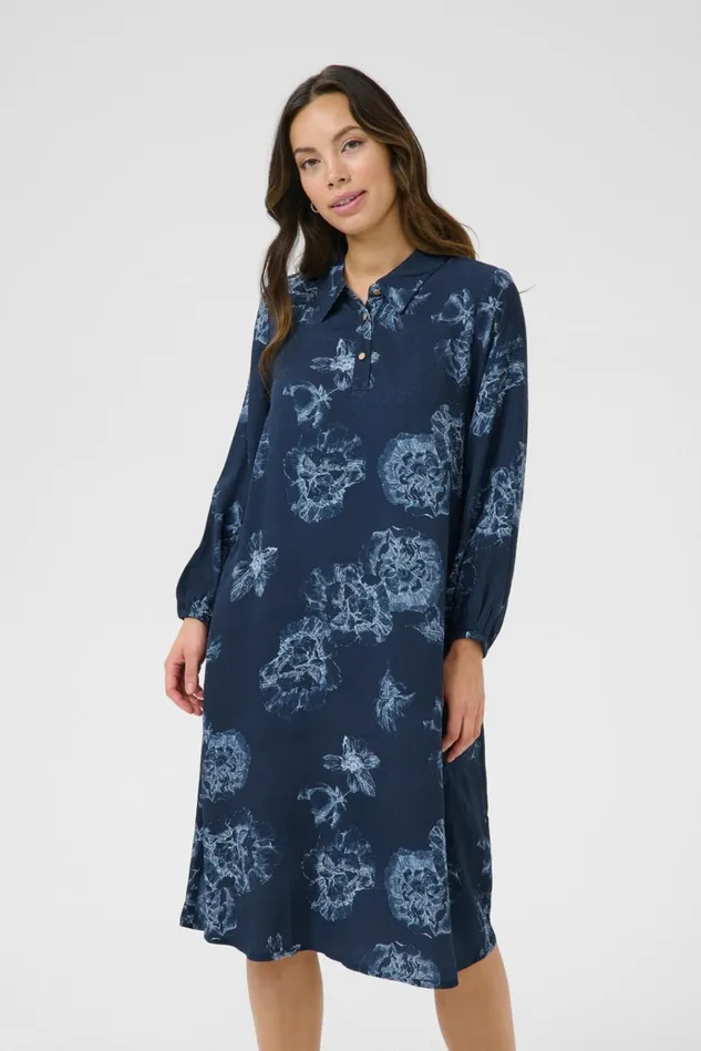 CULTURE Dresses CUalexa Dress Blue Flower 8211 Women